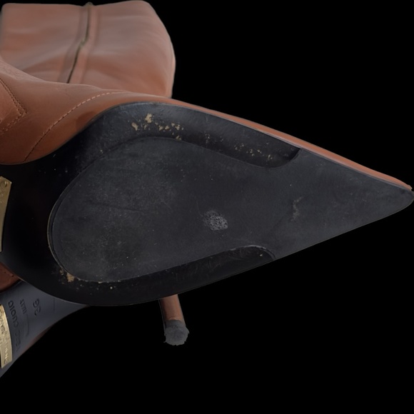 Dolce & Gabbana cognac colour leather knee high boot - Picture 4 of 8